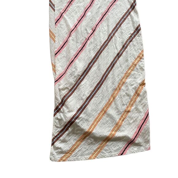 Lou & Grey Slub Knit Midi Dress Cream Stripe size medium - Picture 10 of 14